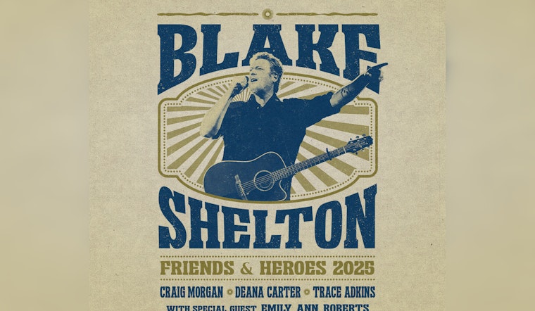 Blake Shelton to Headline 'Friends & Heroes 2025' Tour with Star-Studded Lineup in Knoxville
