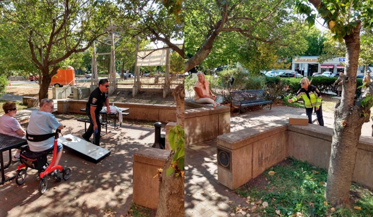 Boston Police and Seniors Connect with "Cornhole with a Cop" Mondays at Veronica Smith Senior Center