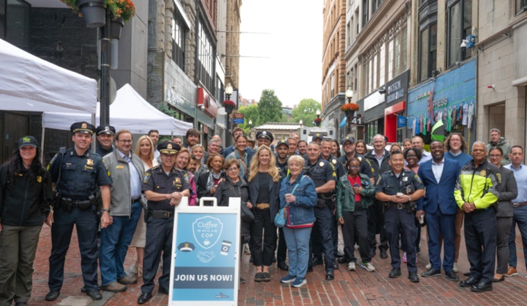 Boston Police Brew Trust with Locals at 'Coffee with a Cop' Event in Downtown Crossing