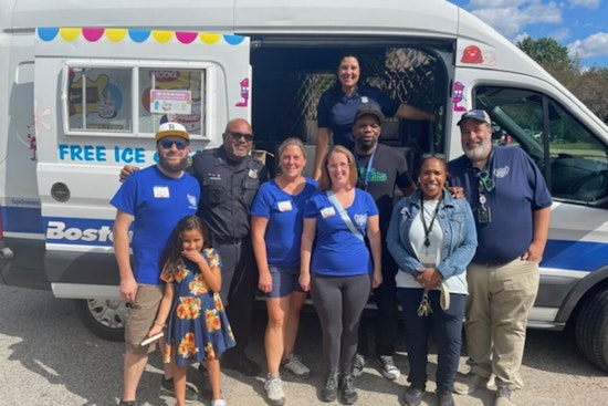 Boston Police Grill Up Support at Ohrenberger School's Back-to-School Bash in West Roxbury