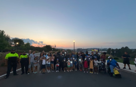 Boston Residents and Police Shine Together in District A-7's Final Flashlight Walk of the Summer