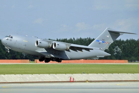 C-17 Part Plummets Into Charleston School Parking Lot, No Injuries Reported