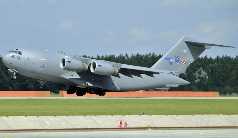 C-17 Part Plummets Into Charleston School Parking Lot, No Injuries Reported