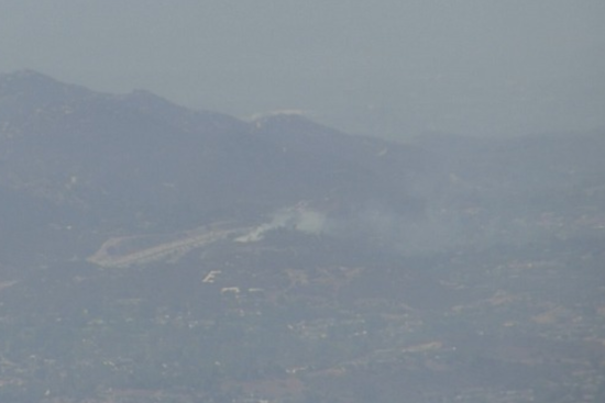CAL FIRE and Deer Springs Fire Respond to Mulch Pile Blaze Near I-15 in San Diego County