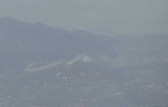 CAL FIRE and Deer Springs Fire Respond to Mulch Pile Blaze Near I-15 in San Diego County