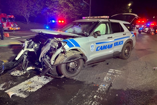 Camas Police Officer Sustains Minor Injuries as Patrol Car Totaled in Collision, Washington State Patrol Investigating