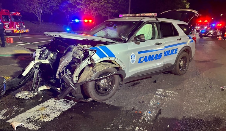 Camas Police Officer Sustains Minor Injuries as Patrol Car Totaled in Collision, Washington State Patrol Investigating