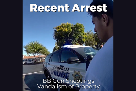 Campbell Police Nab 19-Year-Old Suspect in BB Gun Vandalism Spree Costing $21,700