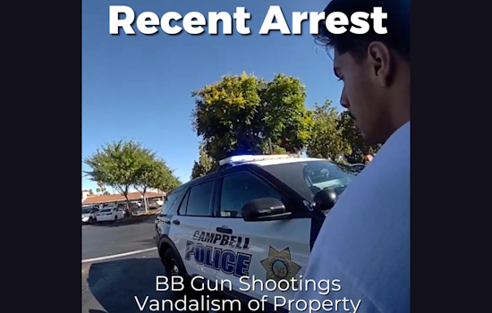 Campbell Police Nab 19-Year-Old Suspect in BB Gun Vandalism Spree Costing $21,700
