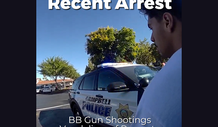 Campbell Police Nab 19-Year-Old Suspect in BB Gun Vandalism Spree Costing $21,700
