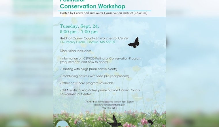 Carver County Hosts Workshop to Create Pollinator Gardens, Supports Local Ecosystems in Chaska