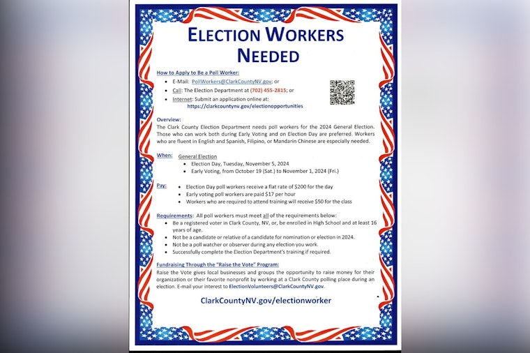 Clark County Election Department Seeks Poll Volunteers, Emphasizes Need for Bilingual Workers Ahead of 2024 General Election