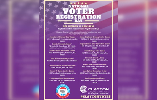 Clayton County Celebrates National Voter Registration Day with Public Drive to Boost Civic Participation