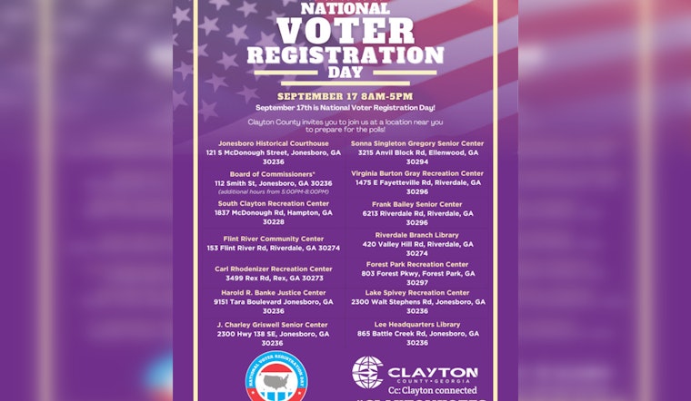 Clayton County Celebrates National Voter Registration Day with Public Drive to Boost Civic Participation