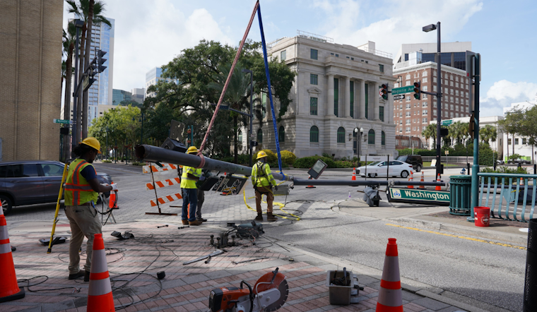Cleanup Underway in Downtown Orlando Post-Hurricane Helene, Police Advise Avoiding Magnolia & Washington Intersection