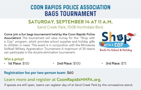 Coon Rapids Police Association Hosts Cornhole Tournament to Benefit 'Shop With A Cop' Program