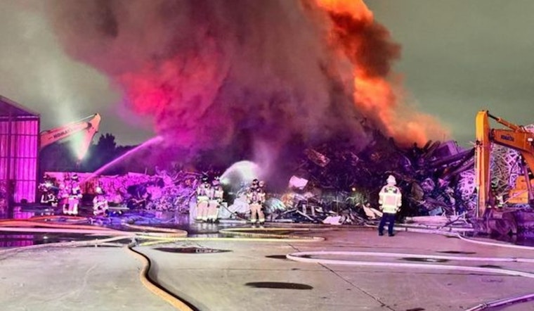 Cy-Fair Firefighters Contain Scrap Metal Inferno in Northwest Houston, Investigation Underway