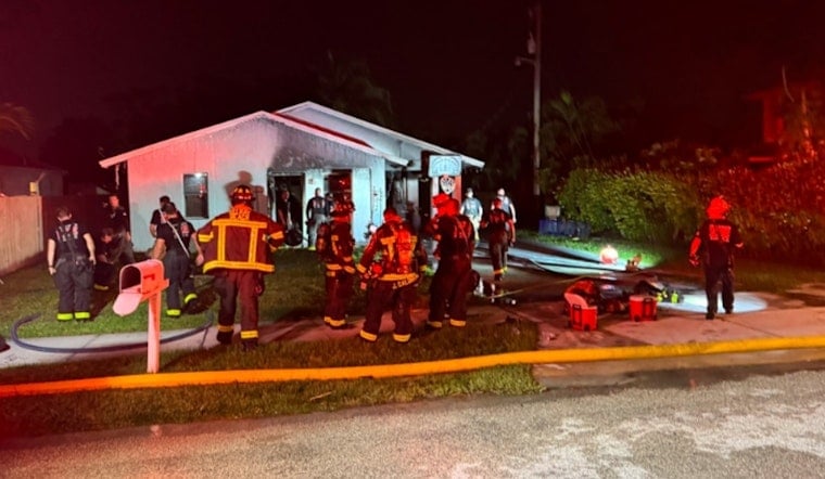 Delray Beach Family Displaced After Late-Night Blaze Damages Home Near Pine Grove Elementary