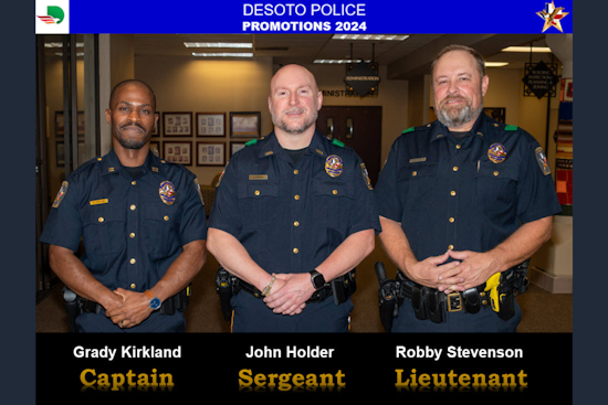 DeSoto Police Department Celebrates Promotions of Veteran Officers to Uplift Leadership Ranks