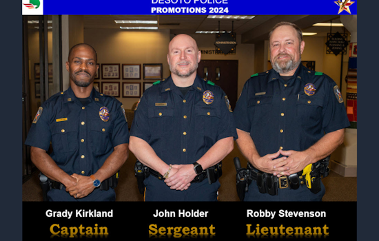 DeSoto Police Department Celebrates Promotions of Veteran Officers to Uplift Leadership Ranks