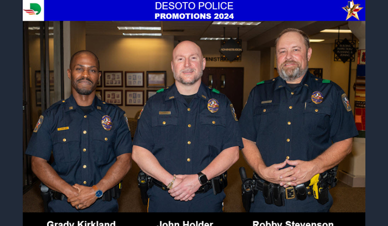 DeSoto Police Department Celebrates Promotions of Veteran Officers to Uplift Leadership Ranks