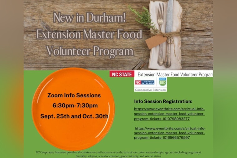 Durham County Pioneers Extension Master Food Volunteer Program to Foster Community Service and Culinary Skills