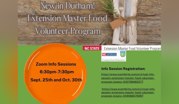 Durham County Pioneers Extension Master Food Volunteer Program to Foster Community Service and Culinary Skills