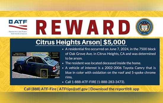 Federal Reward Offered for Critical Information on Deadly Sacramento County Arson