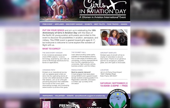 Flying Cloud Airport Hosts Girls in Aviation Day to Inspire Future Female Aviators in Eden Prairie