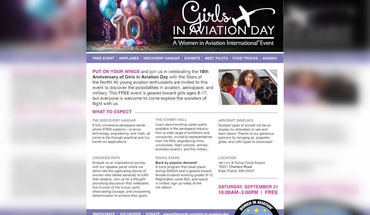 Flying Cloud Airport Hosts Girls in Aviation Day to Inspire Future Female Aviators in Eden Prairie