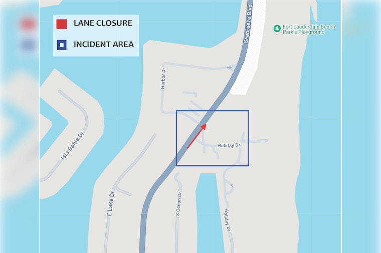 Fort Lauderdale Traffic Alert: Seabreeze Boulevard Squeezed by Water Main Break Repairs