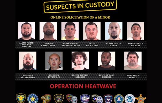 Fort Worth's Operation Heatwave Leads to 12 Arrests in Joint Agency Crackdown on Online Child Predator Suspects