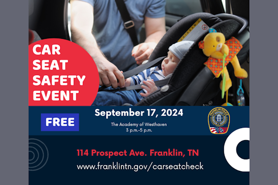 Franklin Police Department Hosts Car Seat Safety Event During National Child Passenger Safety Week