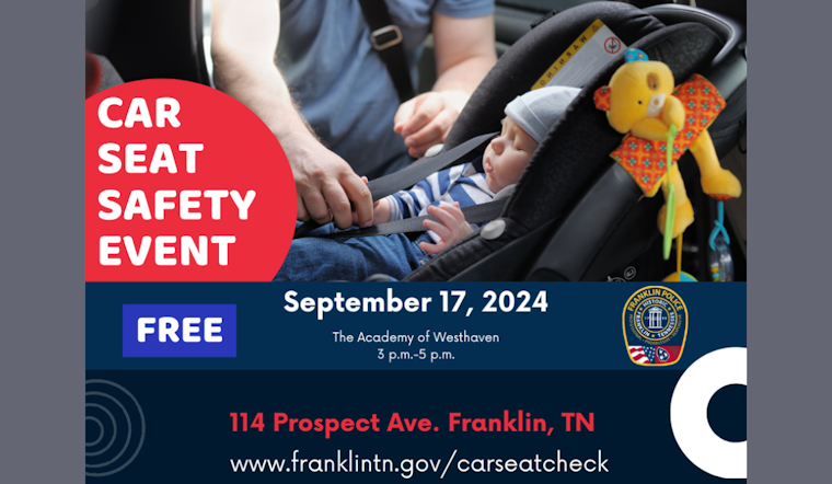Franklin Police Department Hosts Car Seat Safety Event During National Child Passenger Safety Week