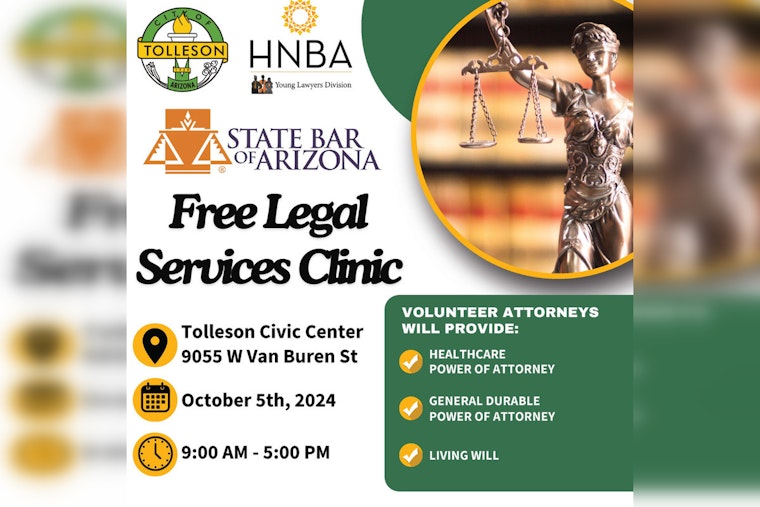 Free Legal Assistance Clinic Scheduled for Tolleson Residents on October 5th