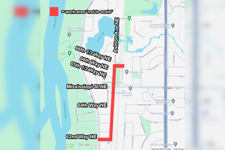 Fridley Drivers Alert, Upcoming Natural Gas Line Replacement to Affect Traffic on Ashton Avenue NE Starting September 30