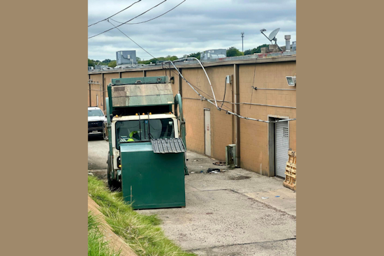 Frontier Trash Truck Contacts Power Line Causing Evacuation on S Cherry Lane in White Settlement