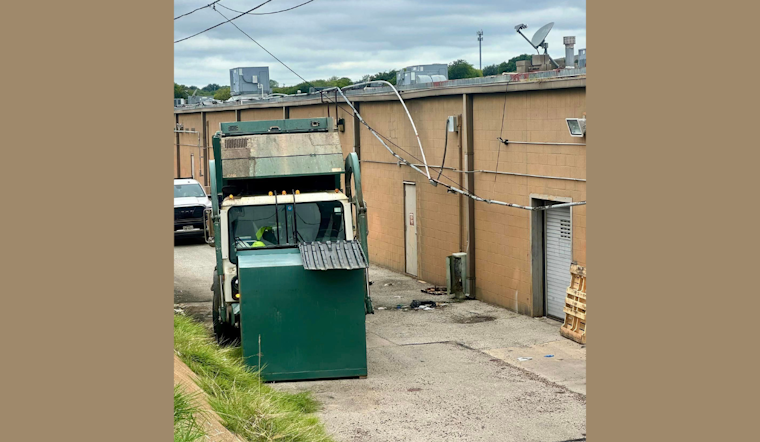 Frontier Trash Truck Contacts Power Line Causing Evacuation on S Cherry Lane in White Settlement