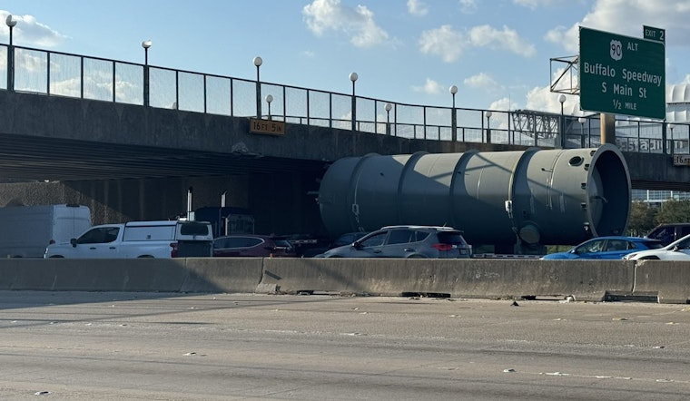 Heavy Truck Strikes Pedestrian Bridge Near NRG Park, Disrupts Houston I-610 Traffic