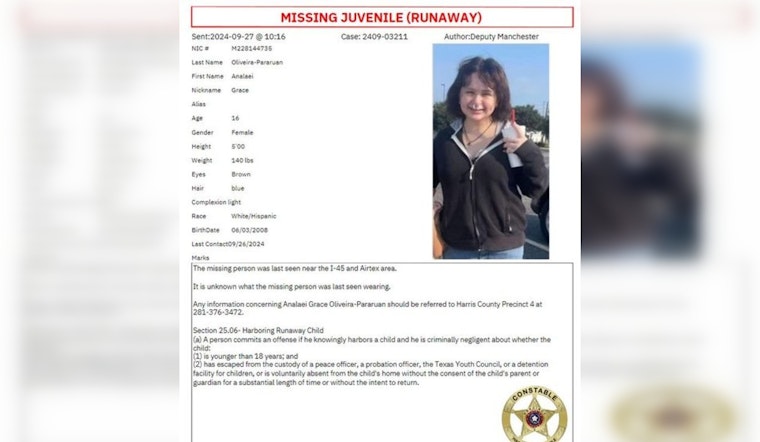 Houston Teen Analaei Oliveira-Pararuan Still Missing, Officials and Community Rally to Aid Search Effort