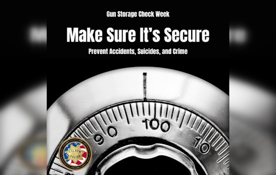 Folsom Police Highlight Gun Storage Check Week in Suicide Prevention Month, Offer Free Safety Locks