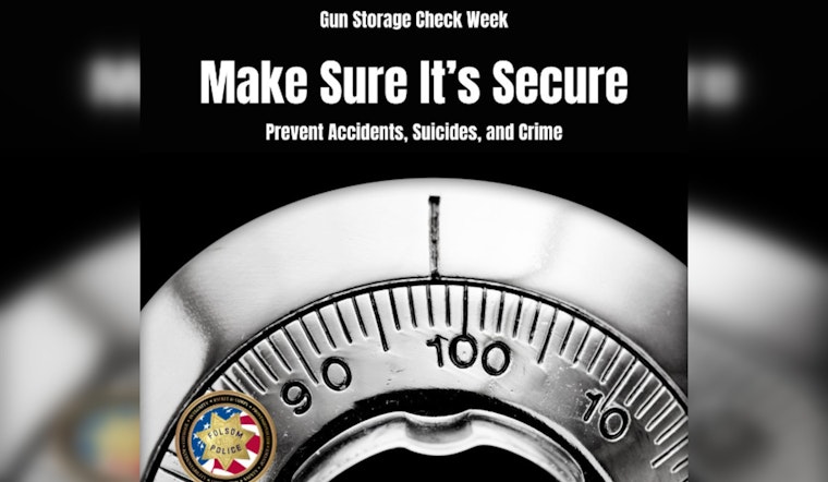 Folsom Police Highlight Gun Storage Check Week in Suicide Prevention Month, Offer Free Safety Locks