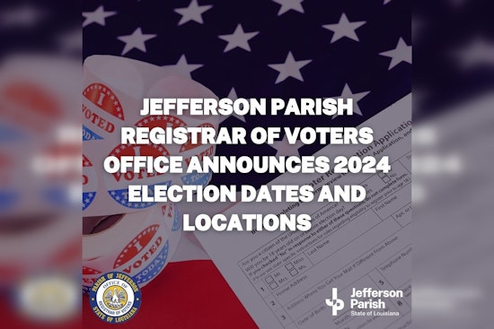 Jefferson Parish Announces Early Voting Dates, Urges Voter Registration for Presidential Election
