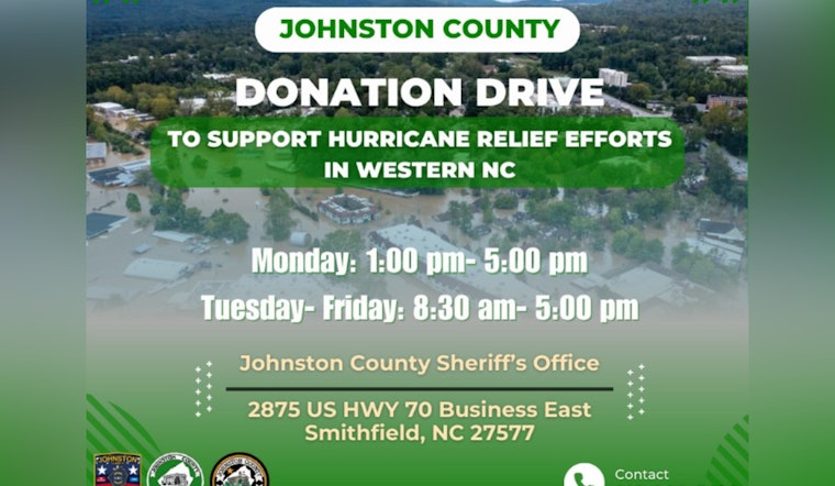 Johnston County Officials Launch Donation Drive for Hurricane Helene Victims in Western North Carolina