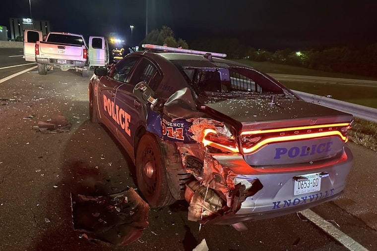 Knoxville Officer's Vehicle Rear-Ended by DUI Suspect on I-40 Ramp as Police Urge Sobriety