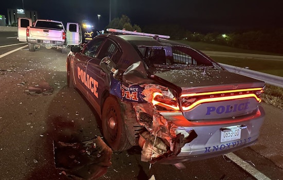Knoxville Officer's Vehicle Rear-Ended by DUI Suspect on I-40 Ramp as Police Urge Sobriety