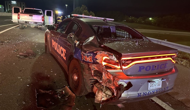 Knoxville Officer's Vehicle Rear-Ended by DUI Suspect on I-40 Ramp as Police Urge Sobriety