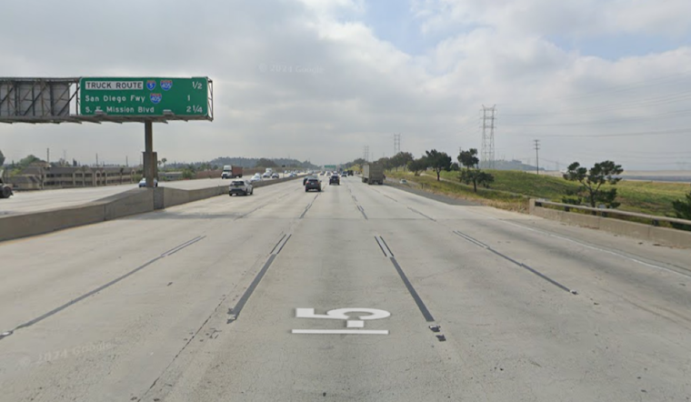 LAFD Quickly Contains Brush Fire Sparked by Big Rig Blaze on 5 Freeway in Sylmar
