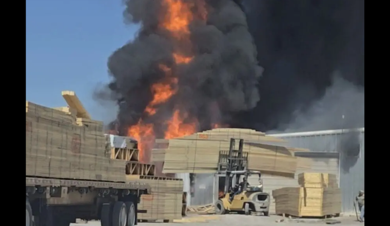 Las Cruces Firefighters Swiftly Contain Blaze at L&P Building Supply Warehouse