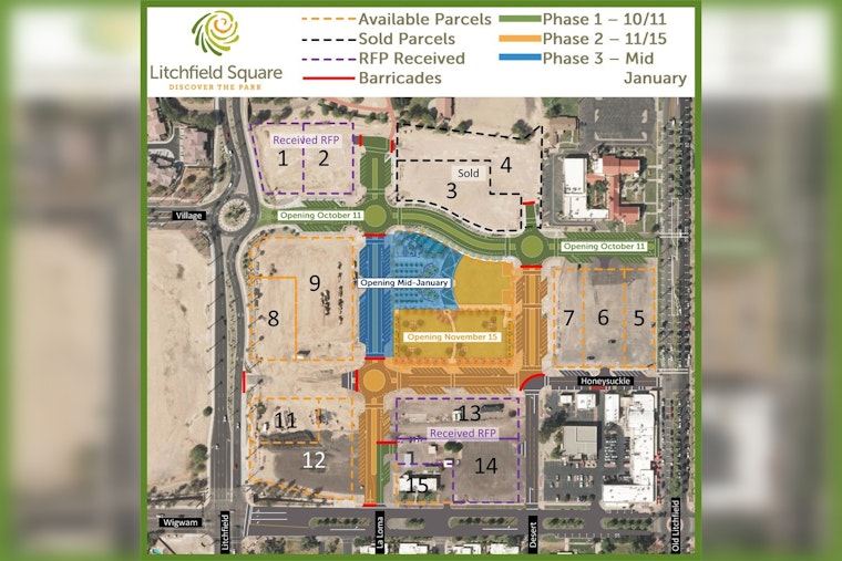 Litchfield Park Anticipates New Village Parkway and Park Openings as Litchfield Square Project Nears Completion